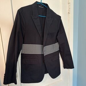Bonobos Dark Blue Blazer 40S with Horizontal Stripes